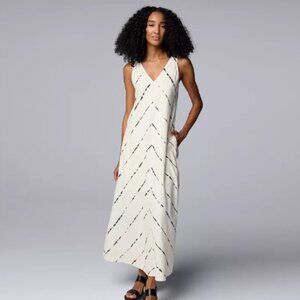 Simply Vera Vera Wang V-Neck Maxi Dress NWT XS